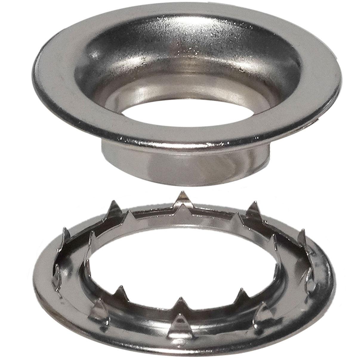 8 ROLLED RIM GROMMET and SPUR WASHER BRASS (8RRGSW